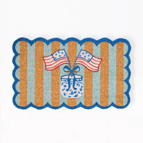 Mary Square Liberty Stripes Doormat