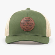 Aftco Men's Lemonade Leather Trucker Hat - Olive