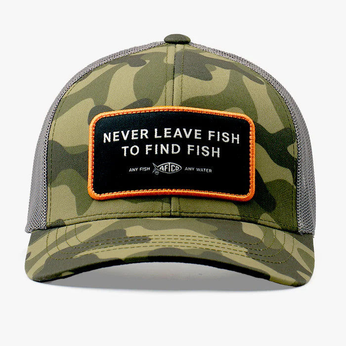 Aftco Guide Sayings Trucker Hat - Green OG Camo