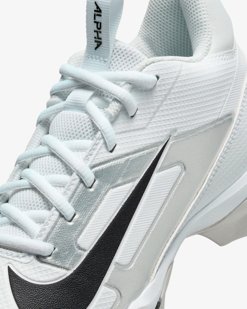 Nike Big Kids Alpha Menace 4 Shark Football Cleats - White/Metallic Silver/Photon Dust/Black