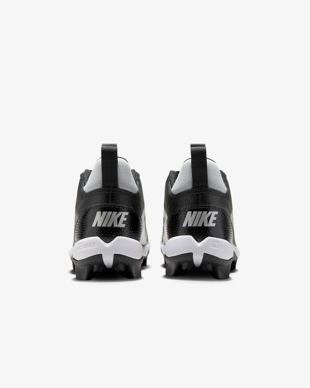 Nike Big Kids Alpha Menace 4 Shark Football Cleats - Black/Light Smoke Grey/Metallic Silver/White