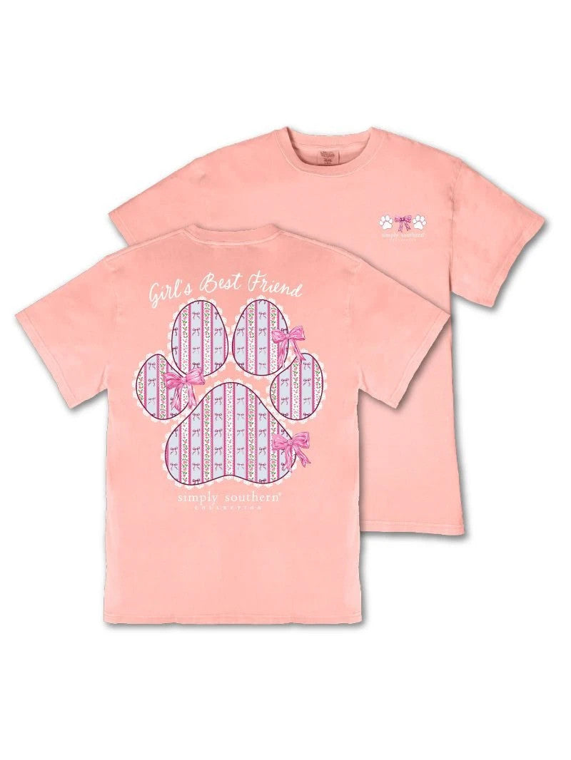 Simply Southern Women's Mineral Washed Friend Tee - Light Peach