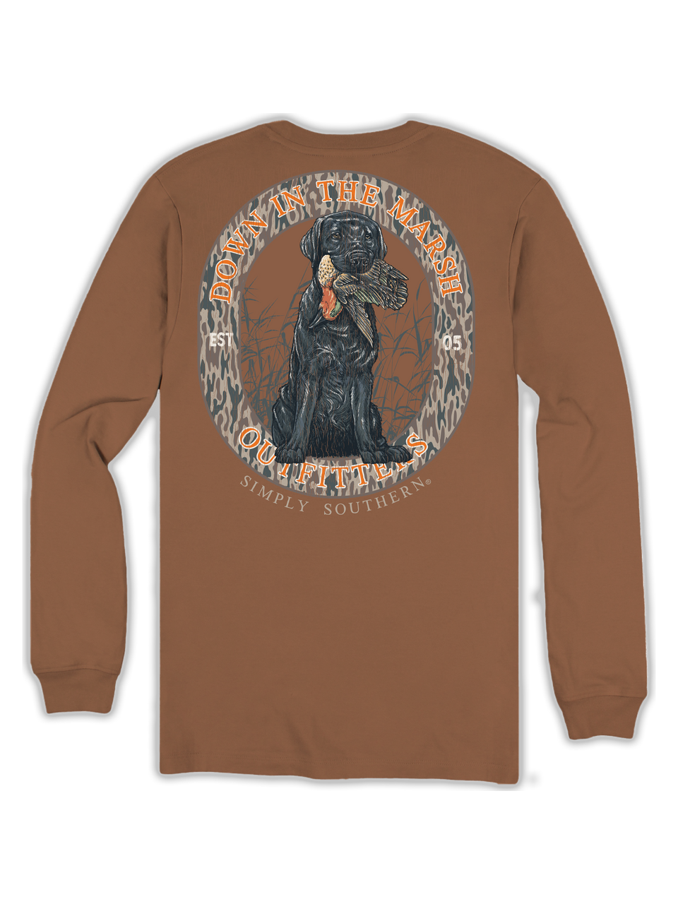 Simply Southern Youth Boys Long Sleeve Marsh Dog T-Shirt