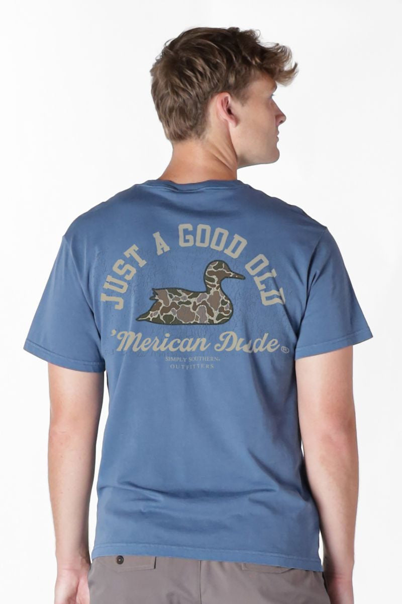 Simply Southern Men's Mineral Wash Duck Camo Tee