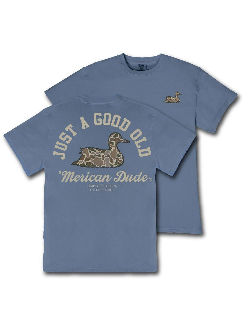 Simply Southern Men's Mineral Wash Duck Camo Tee