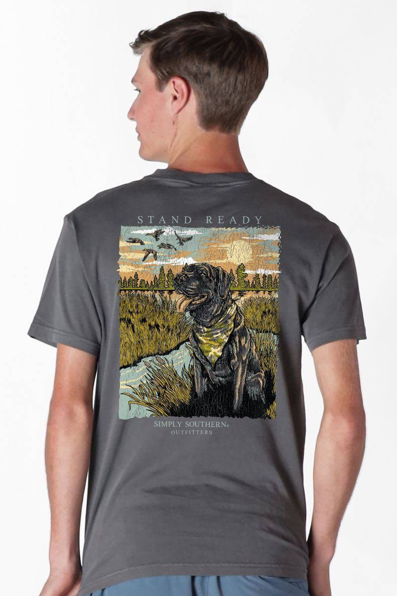 Simply Southern Men's Mineral Wash Ready Tee - Graphite