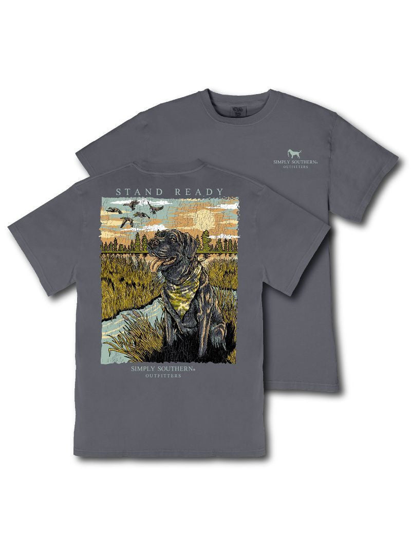 Simply Southern Men's Mineral Wash Ready Tee - Graphite