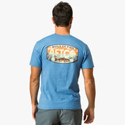 Aftco Men's Grass Flat Tee - Azure Heather