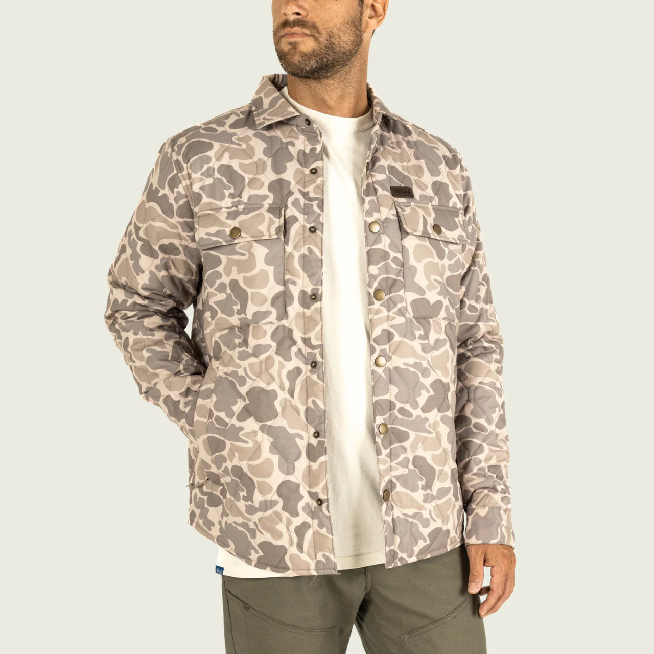 Marsh Wear Men's Saluda Puff Shacket - Khaki Mallard Camo