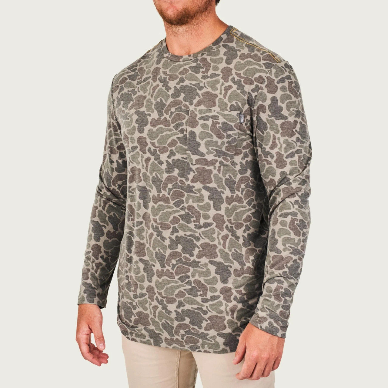 Marsh Wear Men's Buxton Performance Crew - Dark Green Mallard Camo