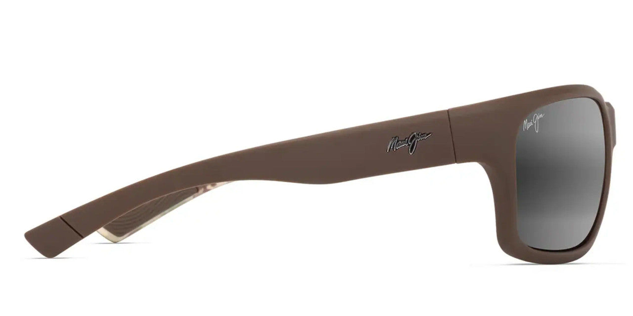 Maui Jim ‘Ano Nui Polarized Sunglasses — Matte Solid Brown / Brown Camo