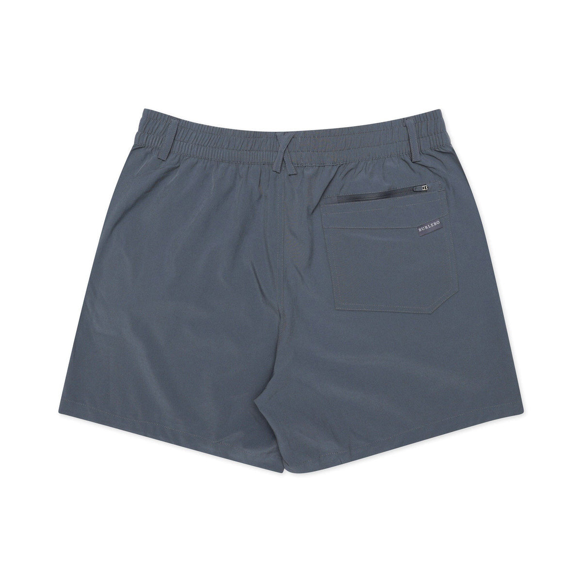 Burlebo Men's 5.5" Everyday Short - River Rock Grey - Classic Deer Camo Pocket