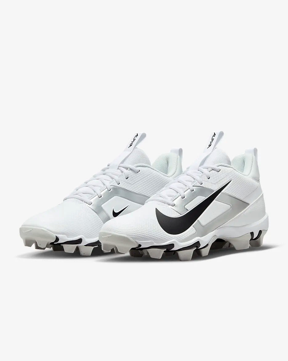 Nike Alpha Menace 4 Shark Men's Football Cleats - White/Silver
