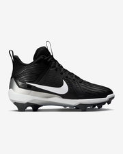 Nike Alpha Menace Strong Football Cleats - Black/White/Metallic Silver