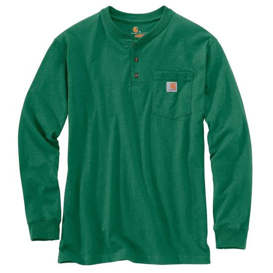 Carhartt Long Sleeve Henley T-Shirt-North Woods Heather