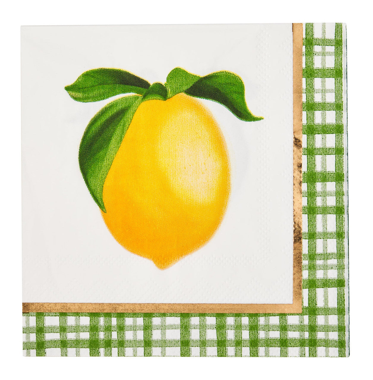 Sophistiplate Cocktail Napkin Lemon and Stem 3 Ply- 20pk