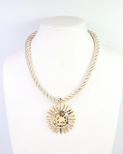 Caroline Hill Grand Haven Sun Cord Necklace Gold