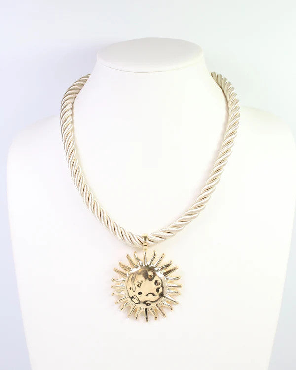 Caroline Hill Grand Haven Sun Cord Necklace Gold