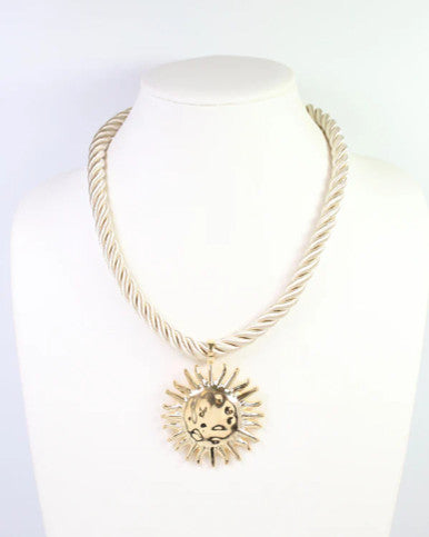 Caroline Hill Grand Haven Sun Cord Necklace Gold