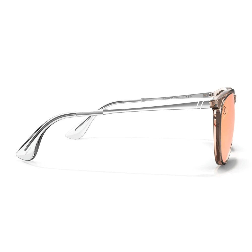 Blenders North Park Polarized Sunglasses – Citrus Blast - Transparent Crystal Peach/Champagne Mirror