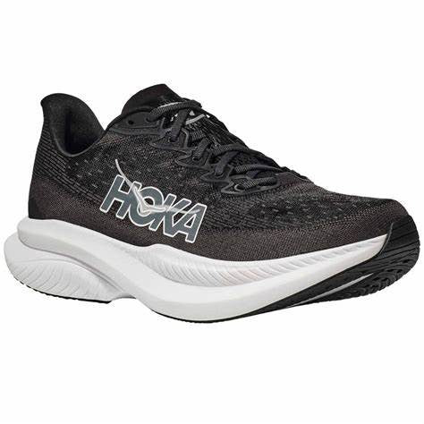 Hoka Mach 6 Men's Running Shoes Wide - Black/White
