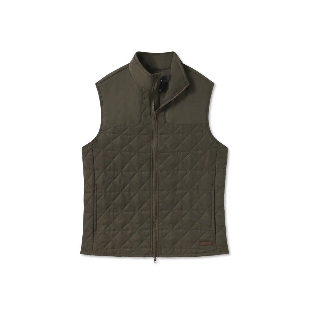 Southern Marsh Men's Lawrence Quilted Vest - Dark Olive