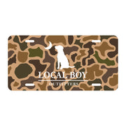 Local Boy License Plate - Old School Camo