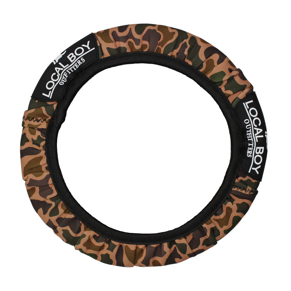 Local Boy Steering Wheel Cover - Old School Camo