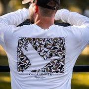 Over Under Men's Long Sleeve Vintage Mallard Silhouette T-Shirt