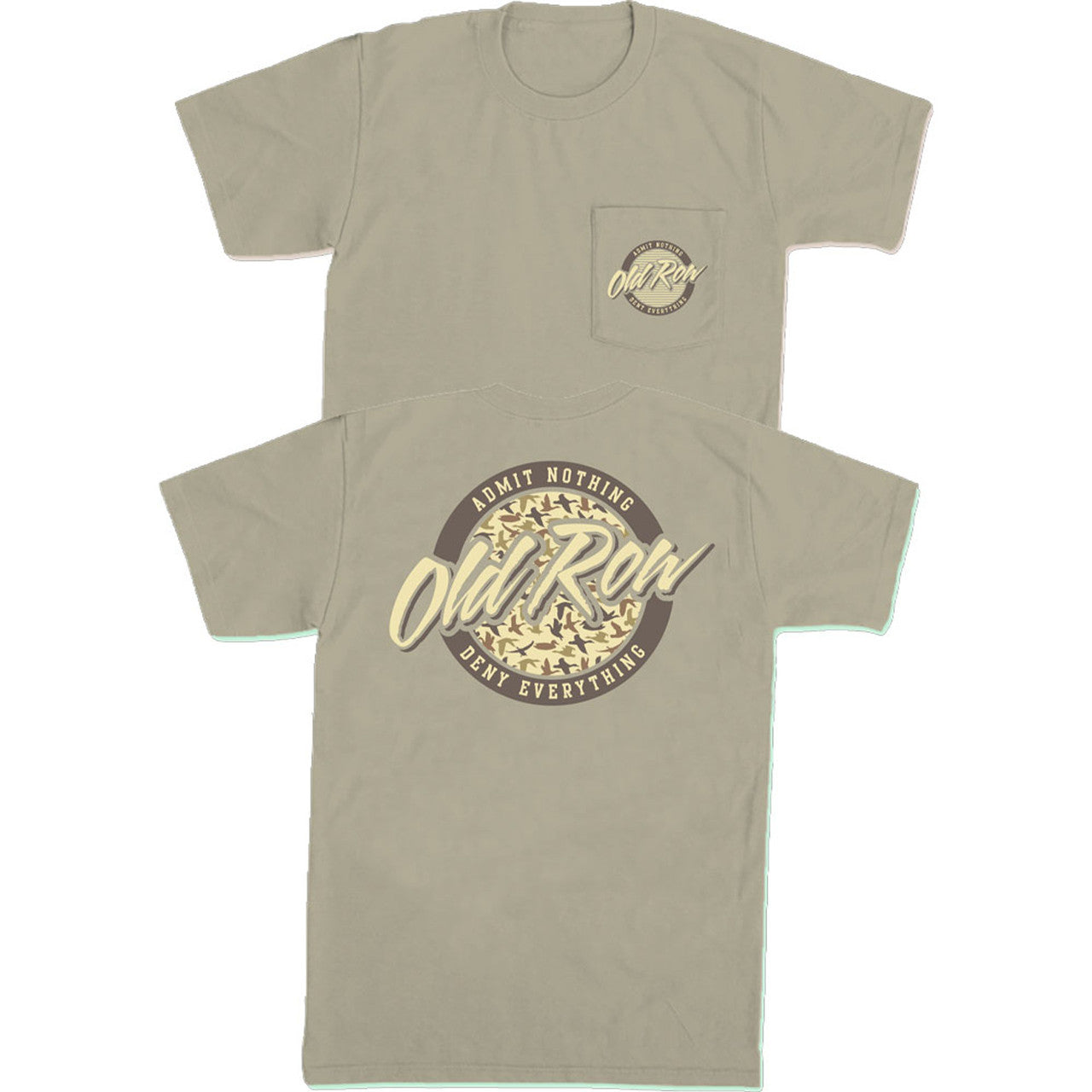 Old Row Duck Camo Circle Logo Tee - Sandstone