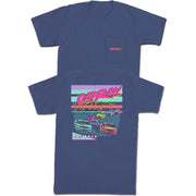 Old Row Men's Neon Racing Packet Tee - China Blue