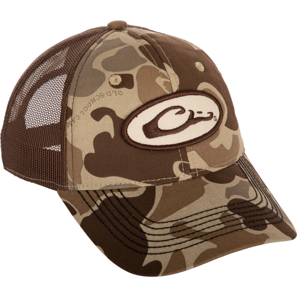 Drake Oval Logo Foam Front Ball Cap - Old School Timber