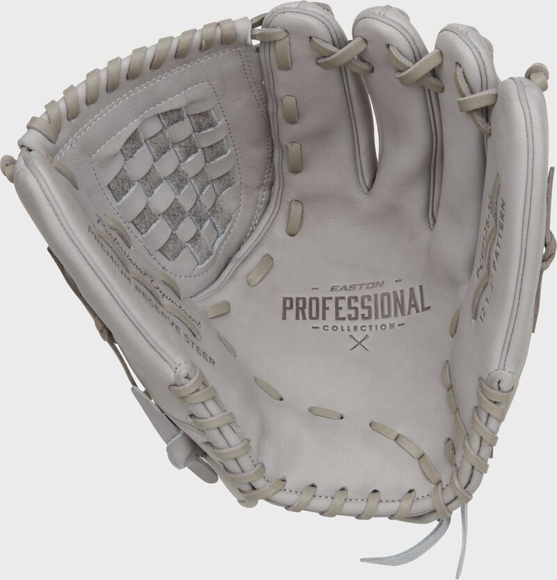 Easton Professional Collection Color Splash 12.5" Fastpitch Glove - Grey - Right Hand Throw