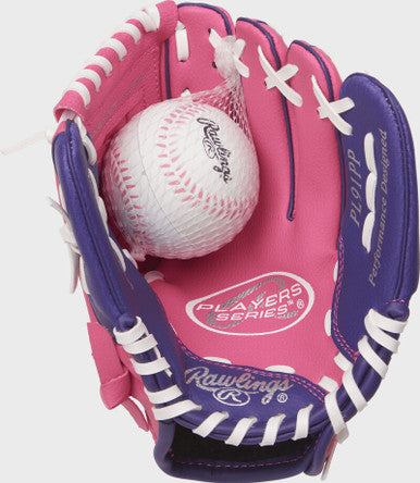 Rawlings Players Series 9" Baseball/Softball Glove with Soft Core Ball (Left Hand Throw)