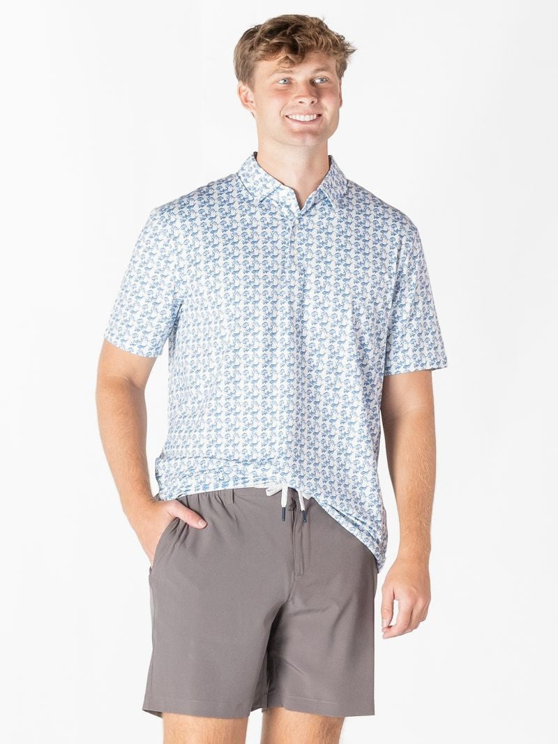 Simply Southern Men's Coastal Button Down - Fish