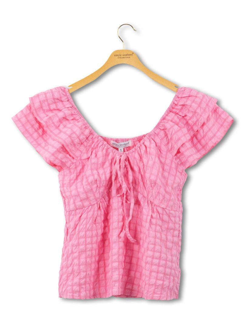 Simply Southern Women's Textured Top - Pink