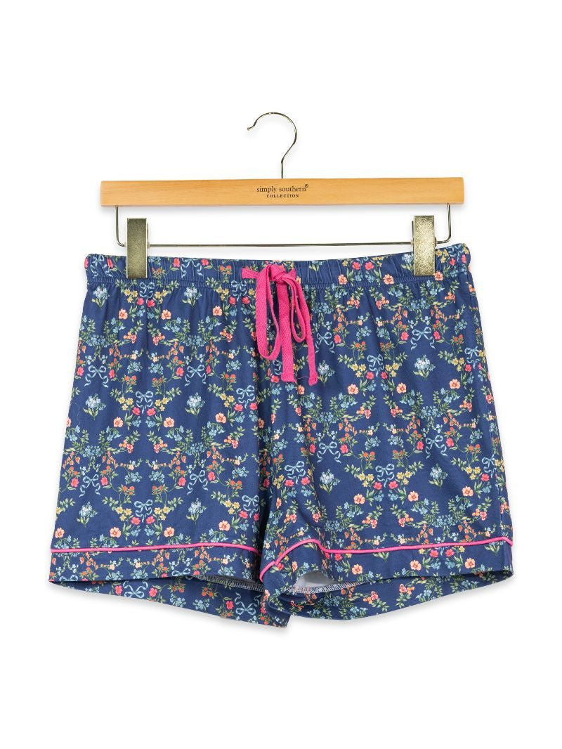 Simply Southern Women's Everyday PJ Short - Ribbon Floral