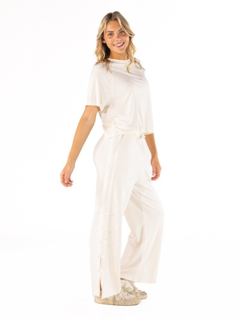 Simply Southern Women's Tie Lounge Pants - Ivory