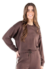 Simply Southern Women's Lounge Pullover - Coffee