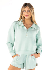 Simply Southern Women's Half-Zip Pullover - Harbor