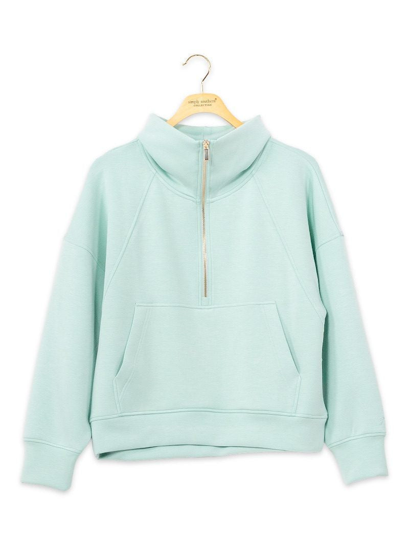 Simply Southern Women's Half-Zip Pullover - Harbor