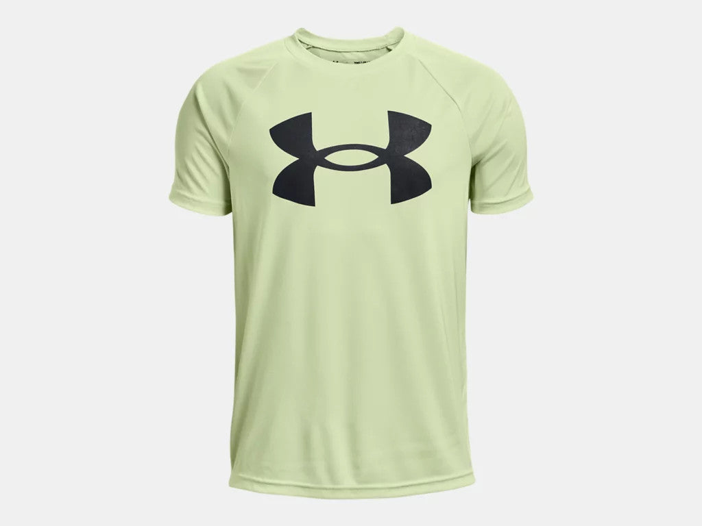 Under Armour Boys' UA Tech Big Logo Short Sleeve Shirt-Phosphor Green