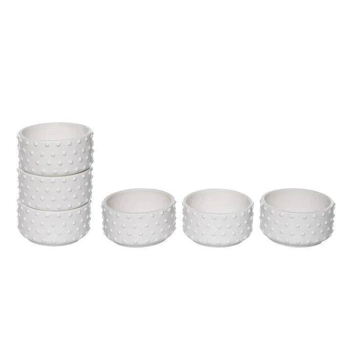 VIP Home White Hobnail Ramekins