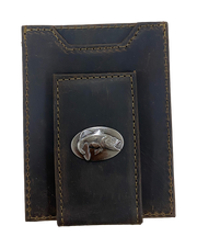 Zep-Pro Crazy Horse Leather Front Pocket Wallet - Bass