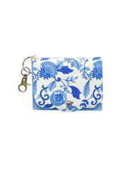 Mary Square Scalloped Porcelain Vines Wallet