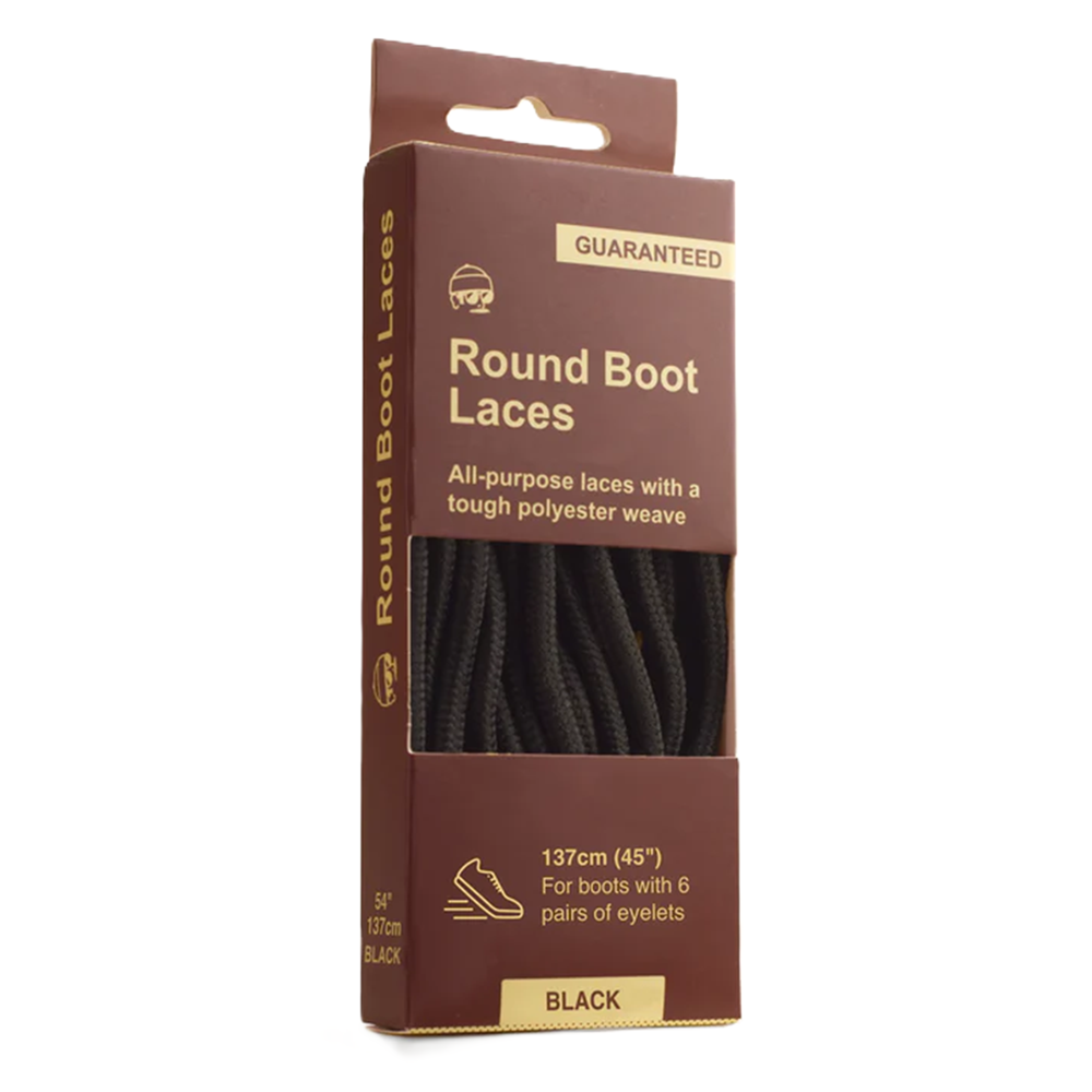 Adventure Andy Round Boot Laces – Black