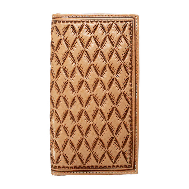 Nocona Rodeo Basketweave Natural Wallet