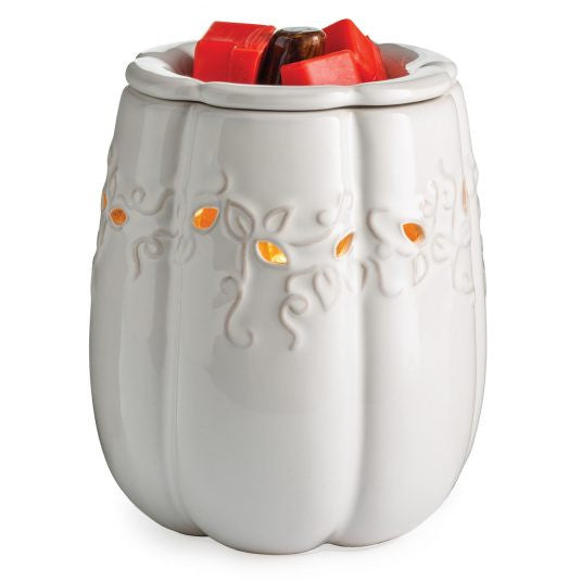 Candle Warmers Etc. White Pumpkin Illumination Fragrance Warmer