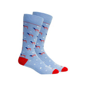 Brown Dog Socks Red, White & Beau - Della Blue