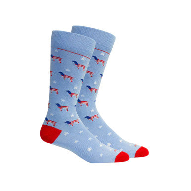 Brown Dog Socks Red, White & Beau - Della Blue